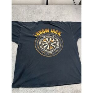 Vintage 2003 Jack Daniels I Know Jack T Shirt Mens Black Dartboard Size 2XL